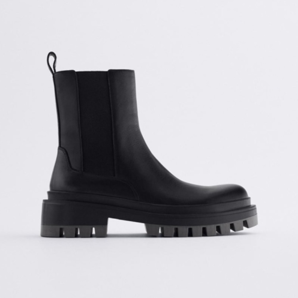 Zara leather ankle boot